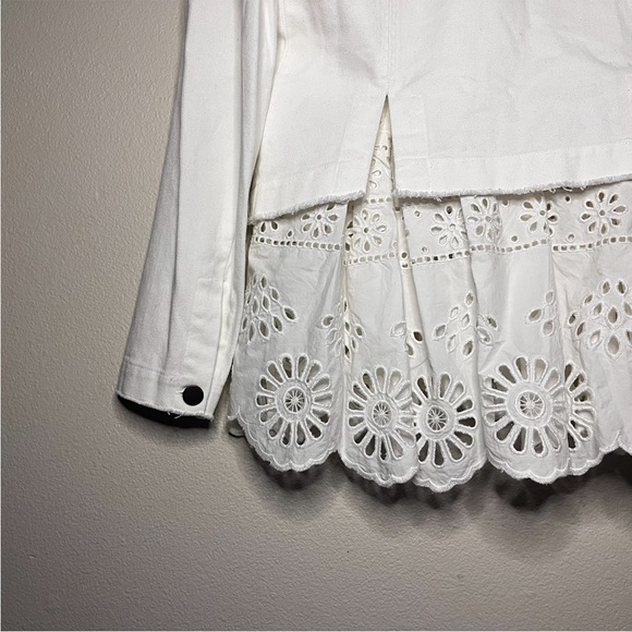 Sea New York Layered Floral Eyelet Jean Jacket - Picture 6 of 13